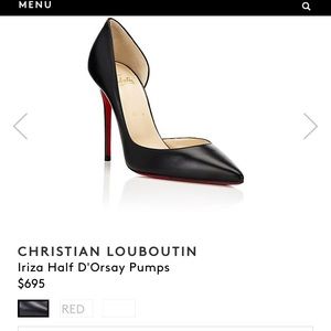 NEW Christian louboutin half iriza D’Orsay